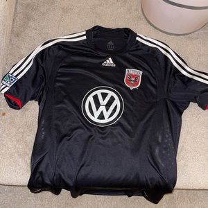 DC United Practice a Jersey, XL Black w Red and white trim, number 5